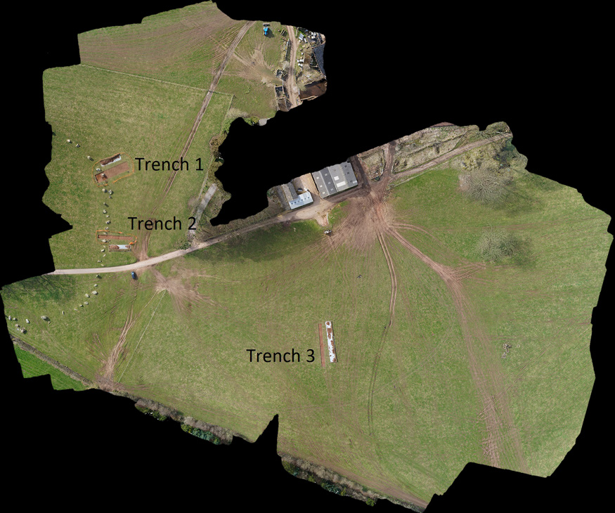 2015 excavation trench locations