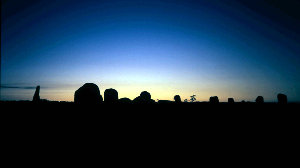 Winter sunset at Long Meg